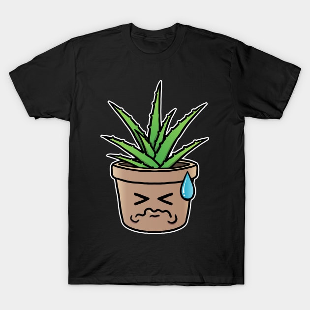 Anxious Aloe Vera T-Shirt by Graphic Garden
